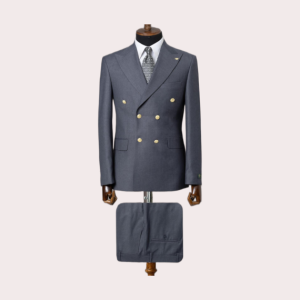 costume croisé homme - gris