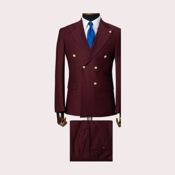 costume homme rouge bordeaux