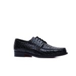 Derby noir effet crocodile – Jespomi Paris