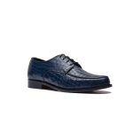 Derby bleu cuir écaillé – Jespomi Paris