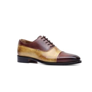 Richelieu Oxford bicolore patiné – Jespomi Paris