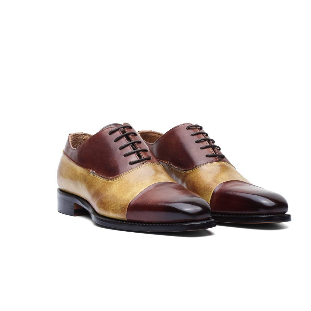 Richelieu Oxford bicolore patiné – Jespomi Paris – Image 3