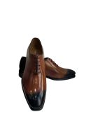 Richelieu Oxford marron patiné main – Jespomi Paris