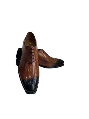 Richelieu Oxford marron patiné main – Jespomi Paris