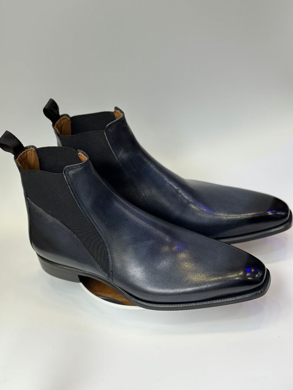 Chelsea Boot bleue cuir premium – Jespomi Paris – Image 3