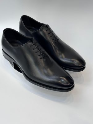 Richelieu Oxford noir cuir lisse – Jespomi Paris
