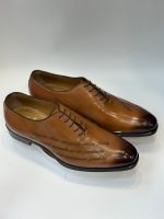 Richelieu Oxford marron calligraphié – Jespomi Paris