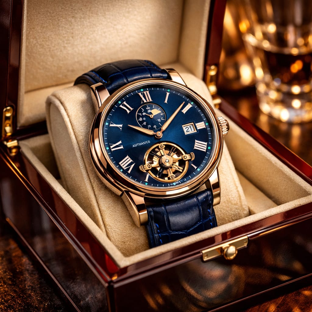 Collection accessoires homme Jespomi — montre élégante au poignet, symbole de raffinement