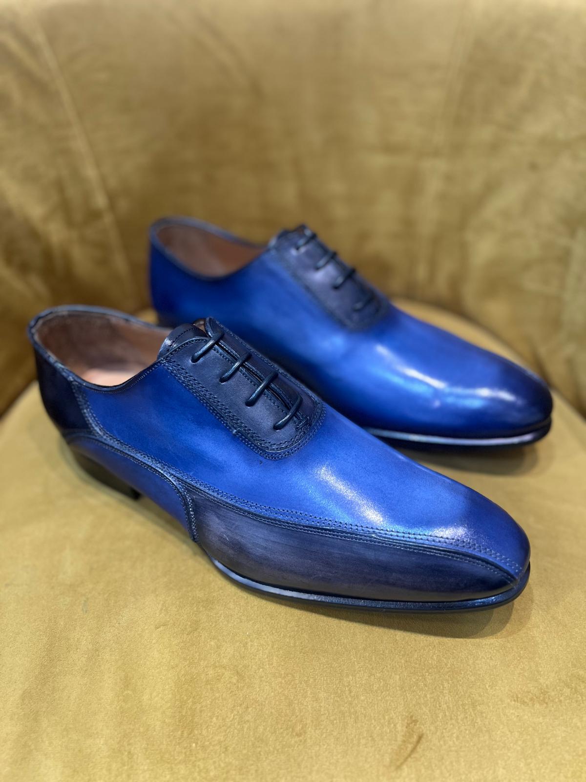 Richelieu Bleu Patiné Jespomi – Image 2