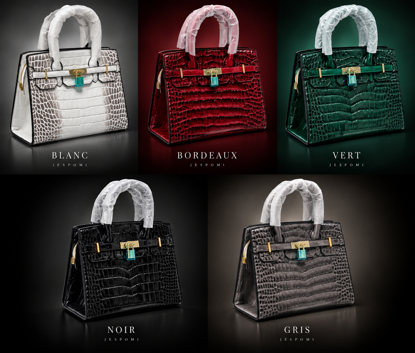Sac à Main Femme Effet Crocodile – Jespomi – Image 2