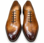 Richelieu homme marron cognac cuir brogue