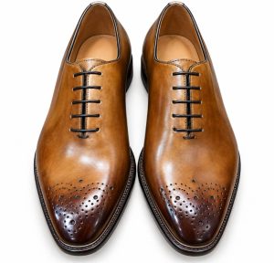 Richelieu homme marron cognac cuir brogue