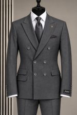 Costume homme gris anthracite à double boutonnage Jespomi