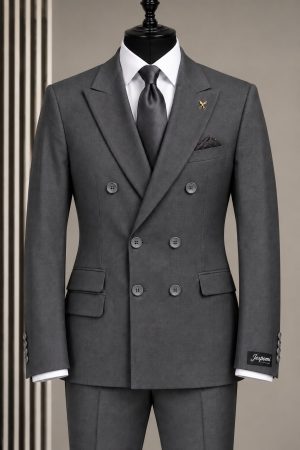 Costume homme gris anthracite à double boutonnage Jespomi
