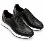 Basket homme noire à lacets élastiques et semelle blanche – Jespomi